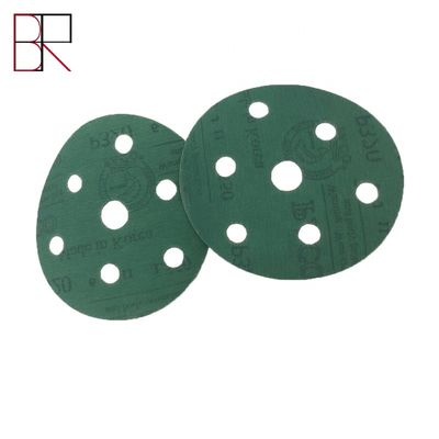 Зеленый круг 5&quot; слипчивые подпертые листы шкурки для молоть